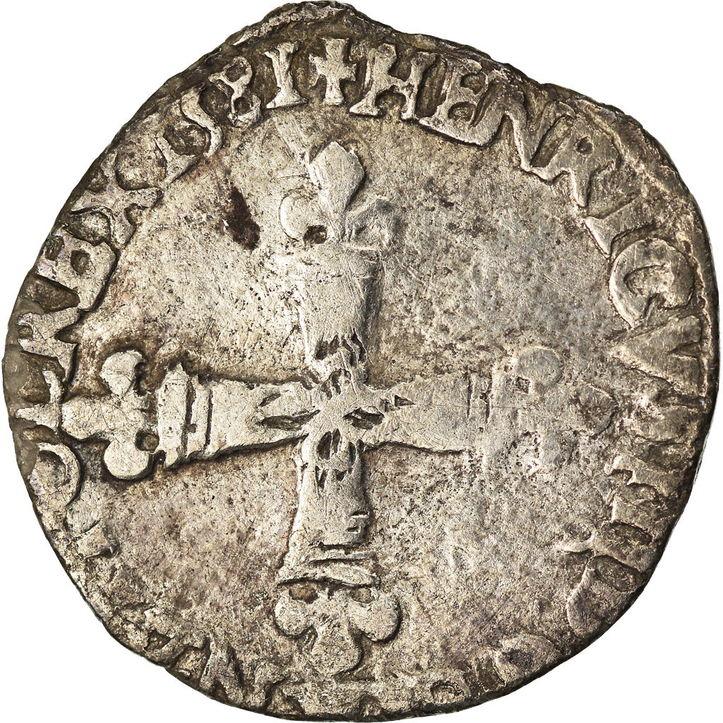 Münze, Frankreich, Henri III, 1/8 Ecu, 1581, Rennes, S, Silber, Sombart:4664