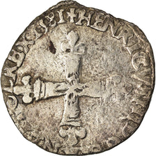 Münze, Frankreich, Henri III, 1/8 Ecu, 1581, Rennes, S, Silber, Sombart:4664