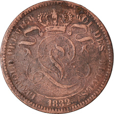Coin, Belgium, Leopold I, 10 Centimes, 1832, VF(30-35), Copper, KM:2.1