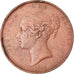 Coin, Great Britain, Victoria, Penny, 1854, VF(30-35), Copper, KM:739