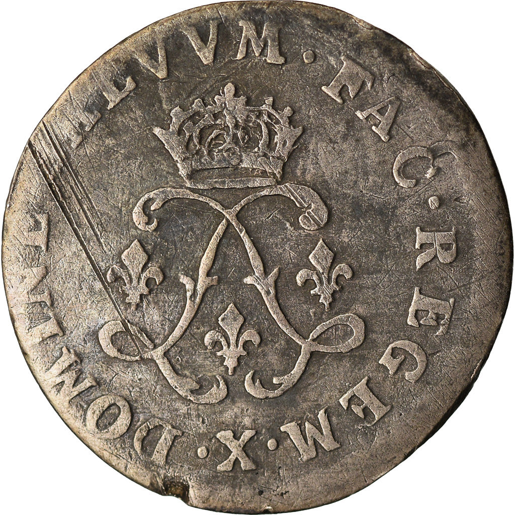 Moneta, Francia, Louis XIV, 4 Sols aux 2 L, 1692, Amiens, MB, Argento