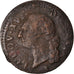 Moneda, Francia, Louis XVI, Sol ou sou, Sol, 1785, Limoges, BC, Cobre, KM:578.7