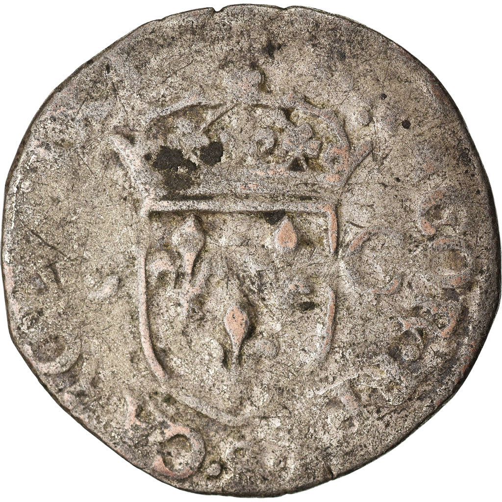 Moneda, Francia, Charles IX, Douzain aux deux C, 1574, Troyes, BC+, Vellón