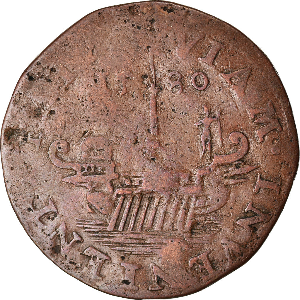 Países Baixos, Token, Prince d'Orange, Lutte contre l'Espagne, 1580, VF(20-25)