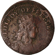 Coin, France, Louis XIV, Liard de France au buste juvénile, deuxième type
