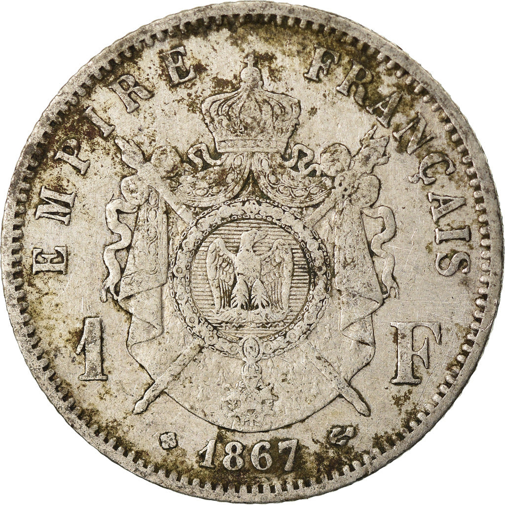 Münze, Frankreich, Napoleon III, Napoléon III, Franc, 1867, Strasbourg, S