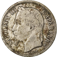 Monnaie, France, Napoleon III, Napoléon III, Franc, 1866, Strasbourg, B+