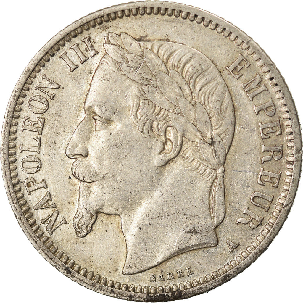 Munten, Frankrijk, Napoleon III, Napoléon III, Franc, 1868, Paris, ZF, Zilver