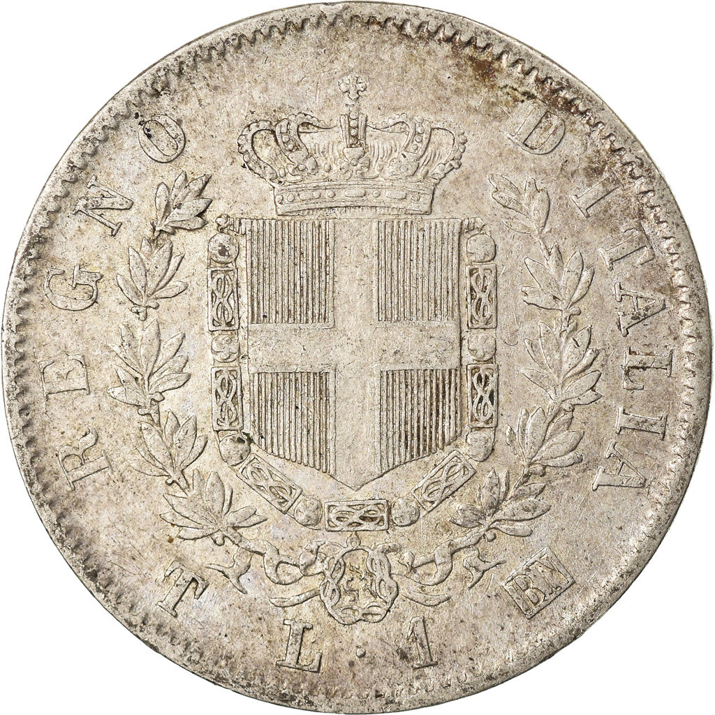 Münze, Italien, Vittorio Emanuele II, Lira, 1863, Torino, SS, Silber, KM:5a.2