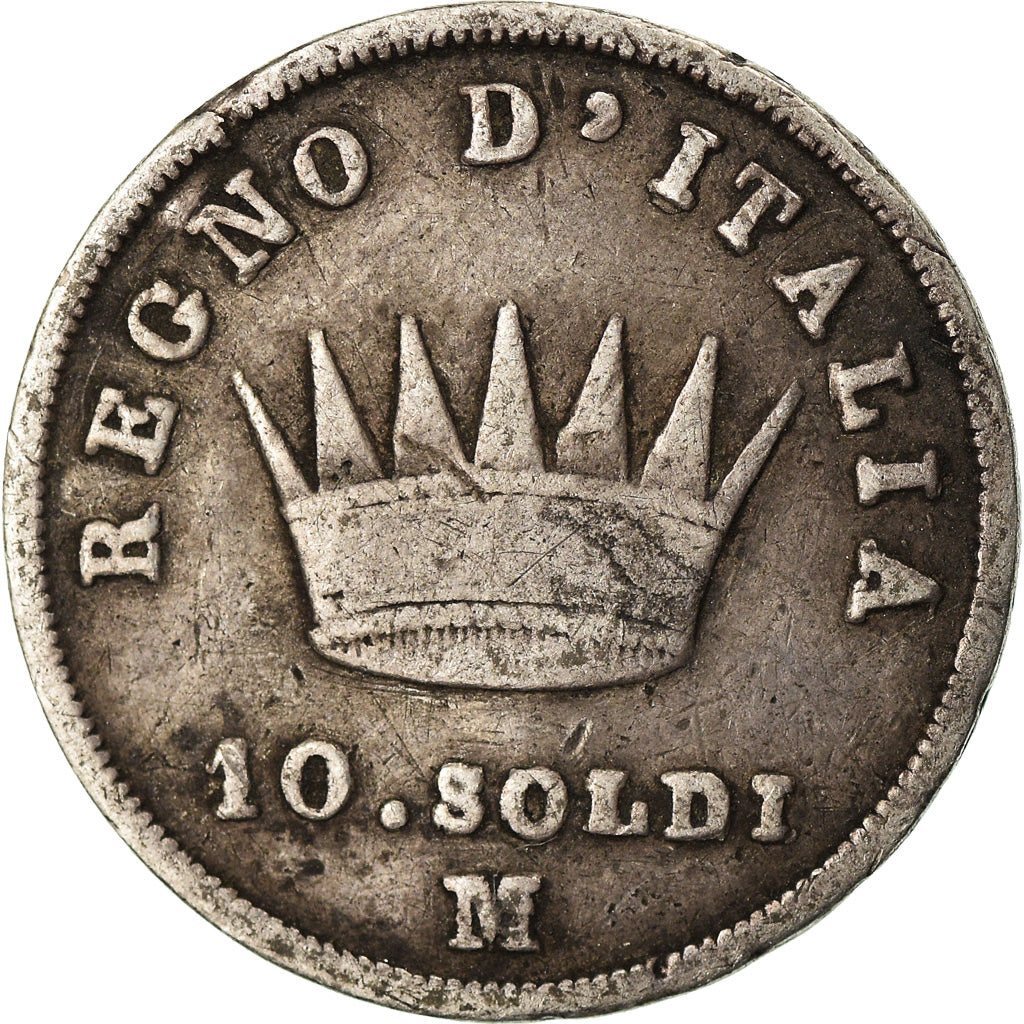 Coin, ITALIAN STATES, KINGDOM OF NAPOLEON, Napoleon I, 10 Soldi, 1814, Milan