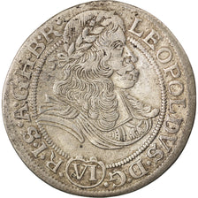 Coin, Austria, Leopold I, 6 Kreuzer, 1672, Breslau, EF(40-45), Silver
