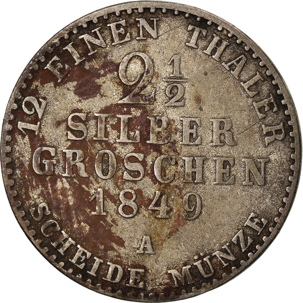 Moneta, Stati tedeschi, PRUSSIA, Friedrich Wilhelm IV, 2-1/2 Silber Groschen