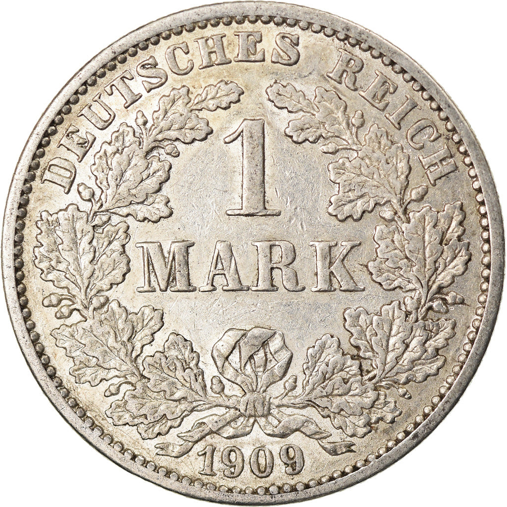 Moneta, GERMANIA - IMPERO, Wilhelm II, Mark, 1909, Karlsruhe, BB, Argento, KM:14