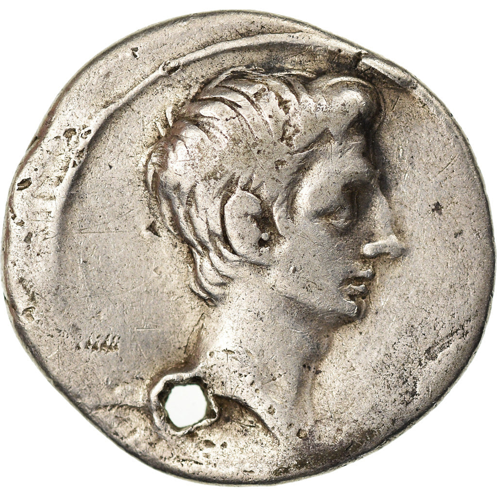 Coin, Octavian, Denarius, 30-29 BC, Uncertain Mint, VF(30-35), Silver, RIC:267