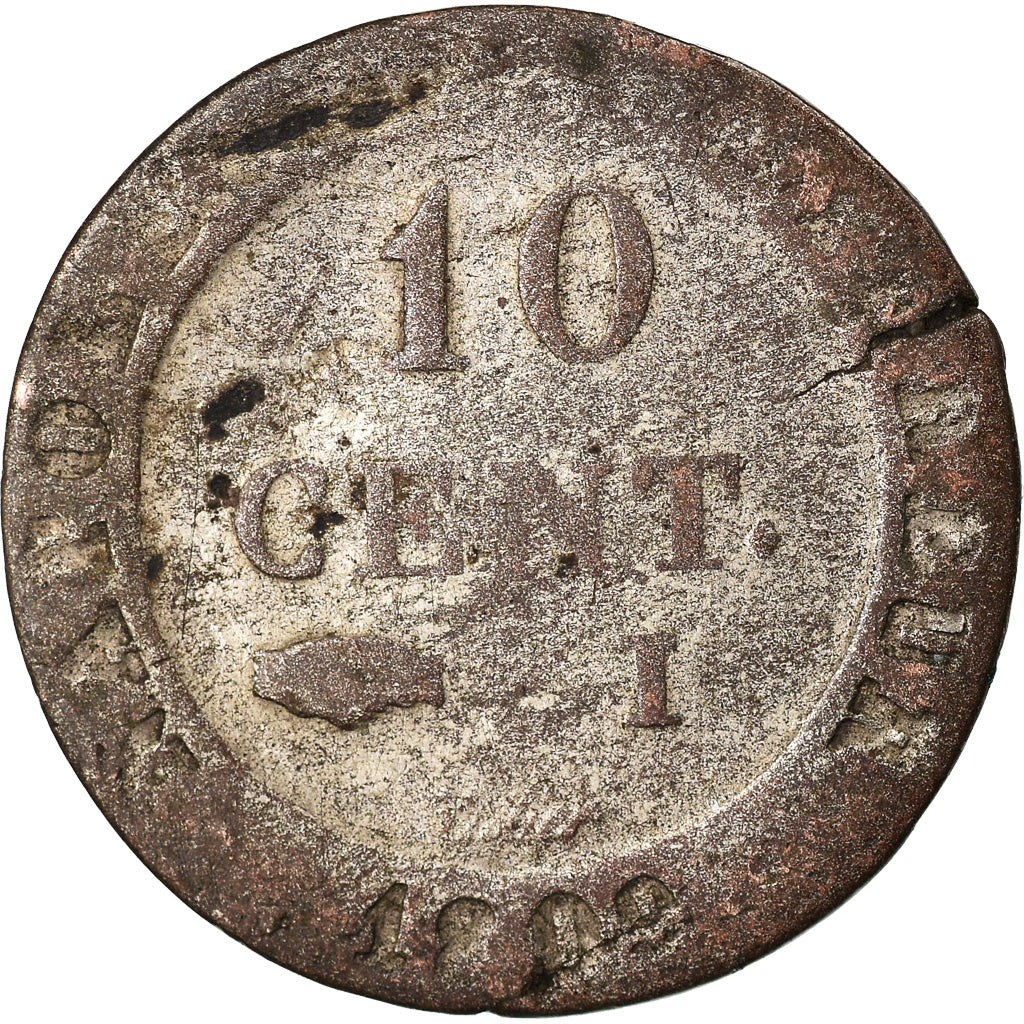 Coin, France, Napoléon I, 10 Centimes, 1809, Limoges, VF(20-25), Billon