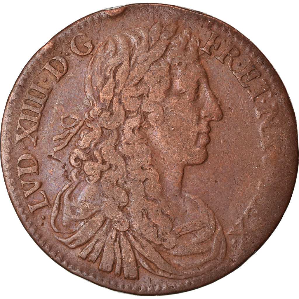 França, Token, Monarquia, Luís XIV, Marie Thérèse d'Autriche, EF(40-45)