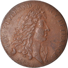 França, Token, Monarquia, Luís XIV, Paix de Ratisbonne, AU(50-53), Cobre