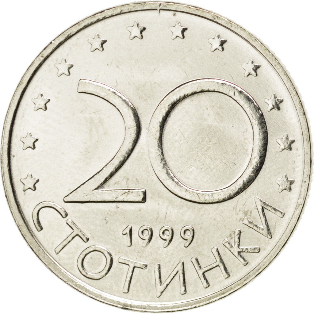 Bulgaria, 20 Stotinki, 1999, SPL, Rame-nichel-zinco, KM:241