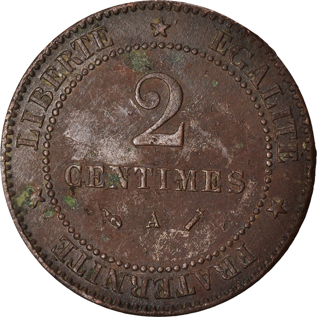 Coin, France, Cérès, 2 Centimes, 1892, Paris, VF(30-35), Bronze, KM:827.1