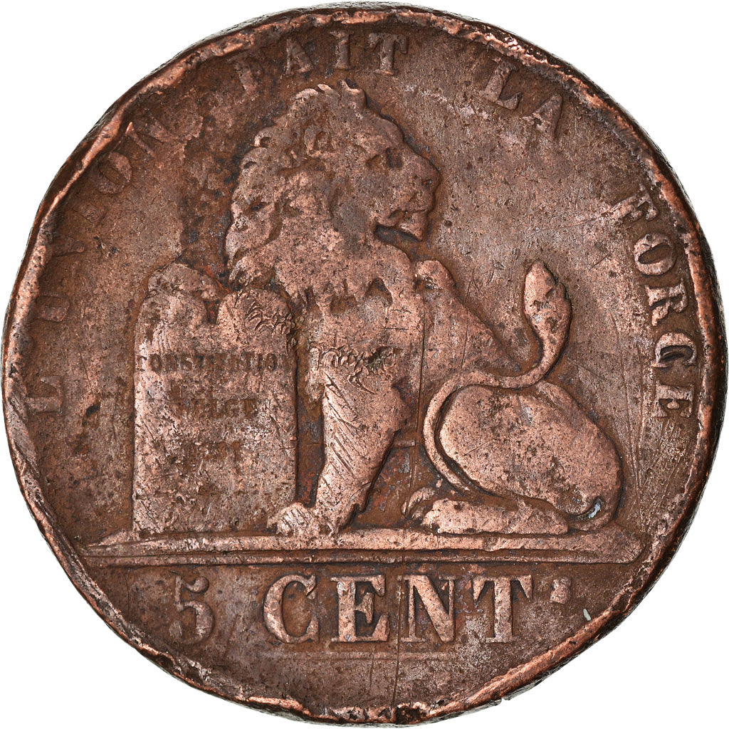 Coin, Belgium, Leopold I, 5 Centimes, 1850, VF(20-25), Copper, KM:5.1