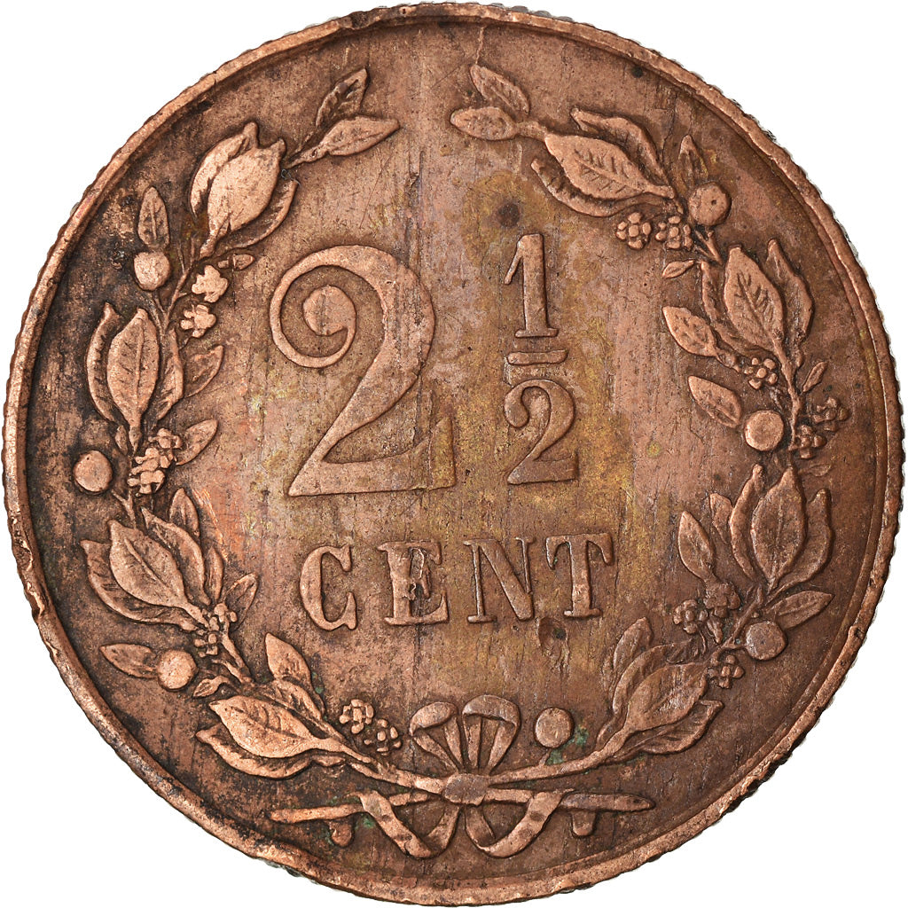 Münze, Niederlande, William III, 2-1/2 Cent, 1880, Utrecht, S+, Bronze