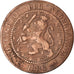Coin, Netherlands, William III, 2-1/2 Cent, 1886, Utrecht, EF(40-45), Bronze