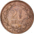 Moneta, Holandia, William III, 2-1/2 Cent, 1886, Utrecht, EF(40-45), Bronze