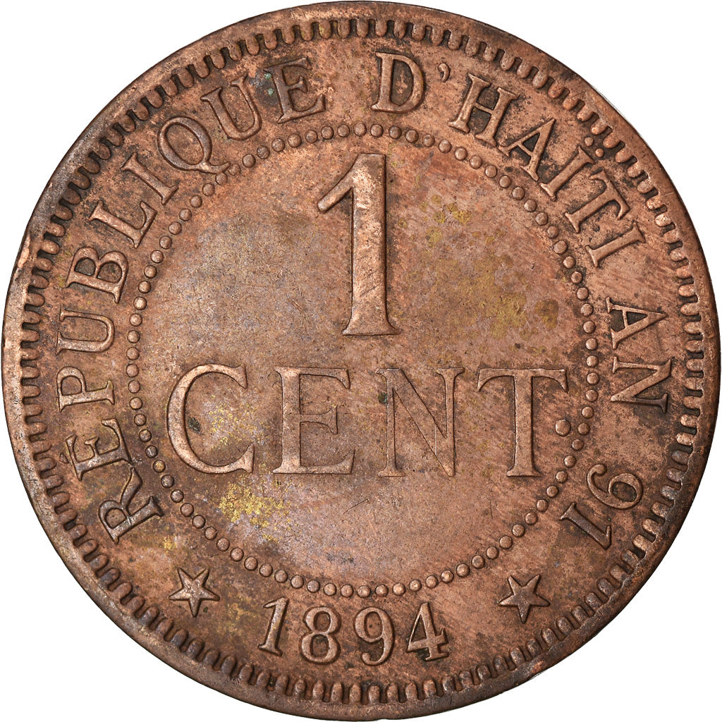 Coin, Haiti, Centime, 1894, Paris, VF(30-35), Bronze, KM:48