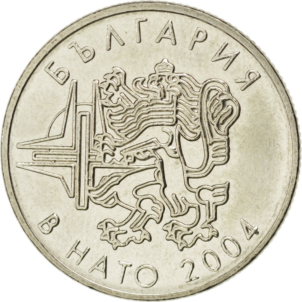 BULGARIA, 50 Stotinki, 2004, Sofia, KM #272, MS(63), Copper-Nickel-Zinc, 22.5,..