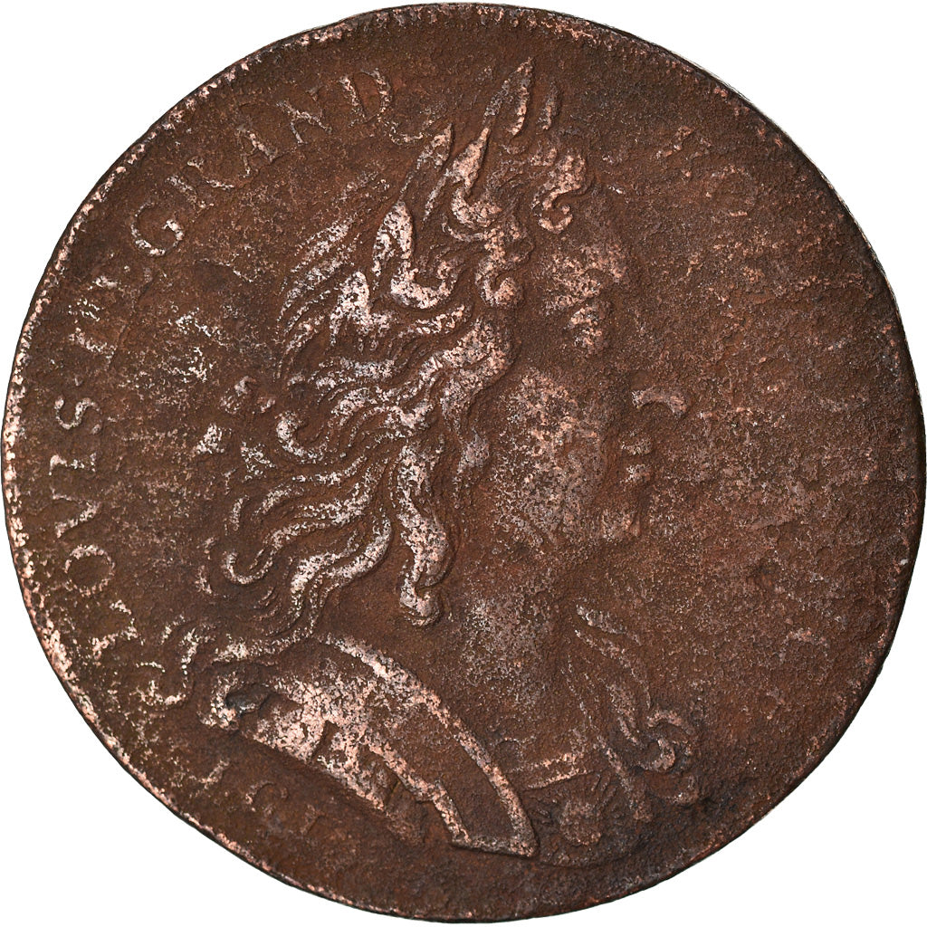 France, Token, Louis XIV, Ordinaire des Guerres, VF(30-35), Copper