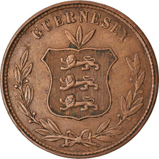 Moneta, Guernsey, 8 Doubles, 1864, Heaton, Birmingham, BB, Bronzo, KM:7
