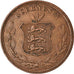 Moneta, Guernsey, 8 Doubles, 1864, Heaton, Birmingham, BB, Bronzo, KM:7