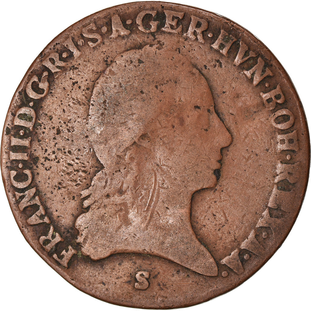 Münze, Österreich, Franz II (I), 3 Kreuzer, 1800, Schmollnitz, SGE+, Kupfer