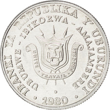 BURUNDI, 5 Francs, 1980, KM #20, MS(63), Aluminum, 25, 2.12
