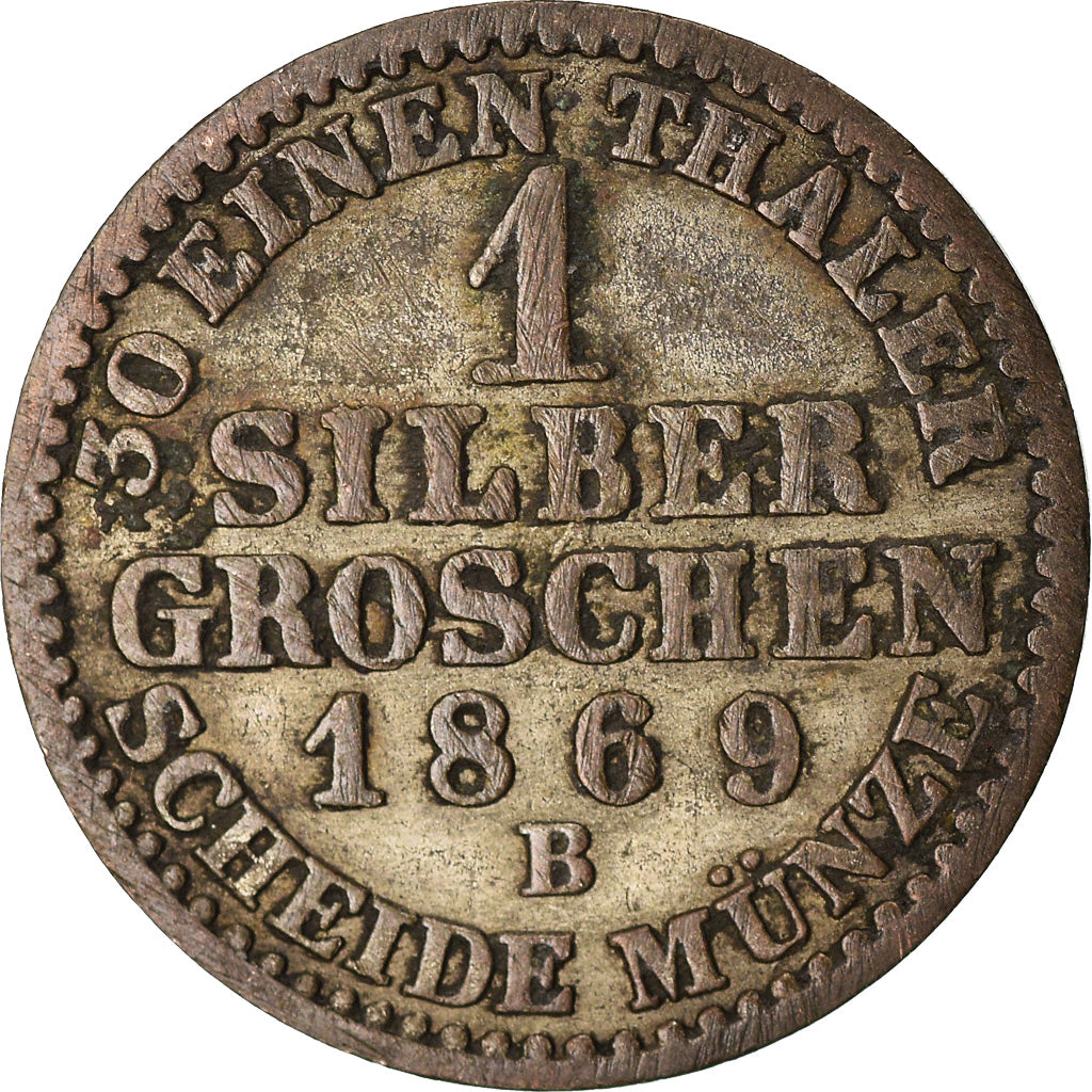 Moneta, Stati tedeschi, PRUSSIA, Wilhelm I, Groschen, 1869, Breslau, MB+