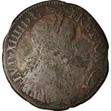 Munten, Frankrijk, Louis XIV, 1/2 Ecu, 1655, Bourges, Contemporary forgery, FR
