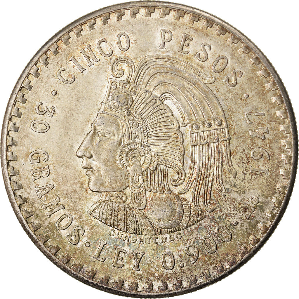 Monnaie, Mexique, 5 Pesos, 1947, Mexico City, SUP, Argent, KM:465