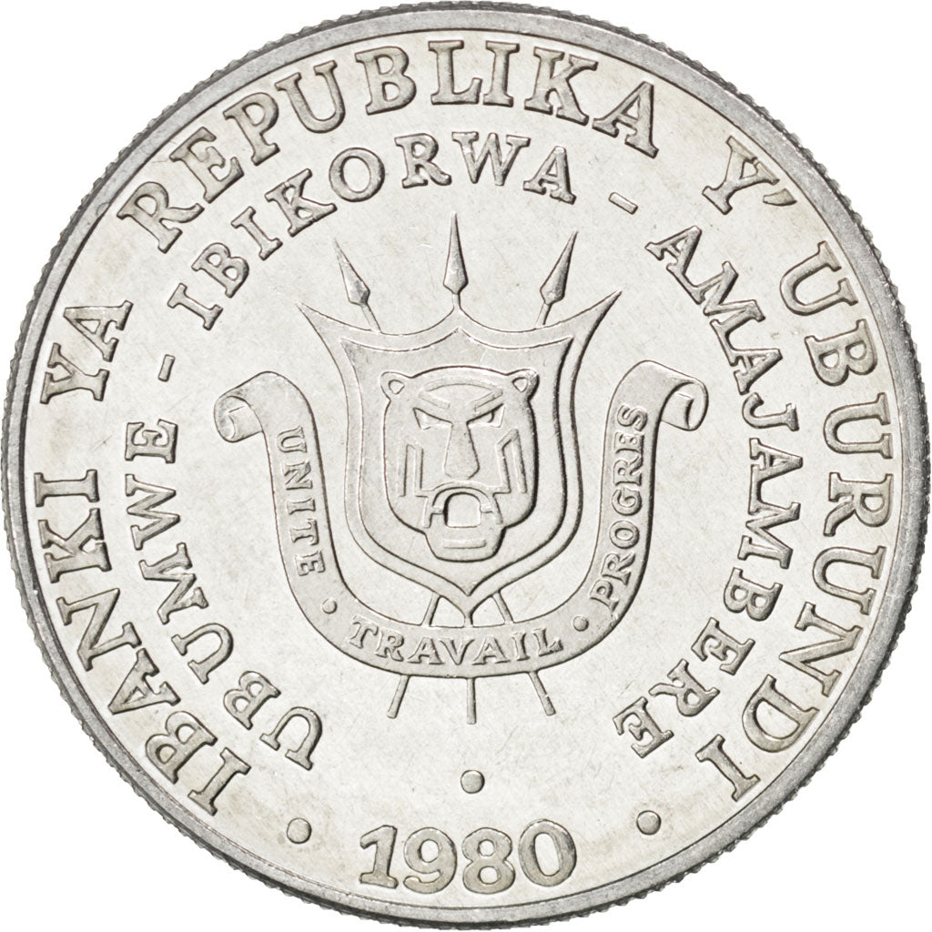 Burundi, République, 5 Francs 1980, KM 20