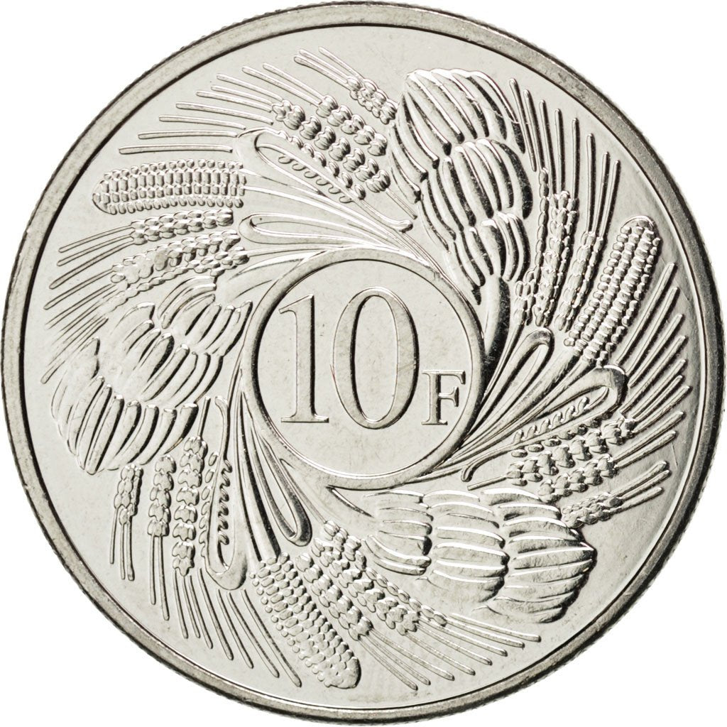 BURUNDI, 10 Francs, 2011, KM #21, MS(63), Nickel Plated Steel, 6.13