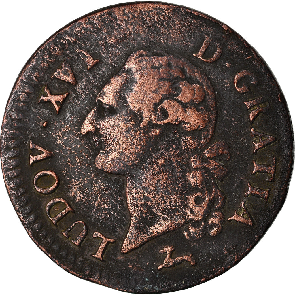 Münze, Frankreich, Louis XVI, Sol ou sou, Sol, 1784, Orléans, S, Kupfer