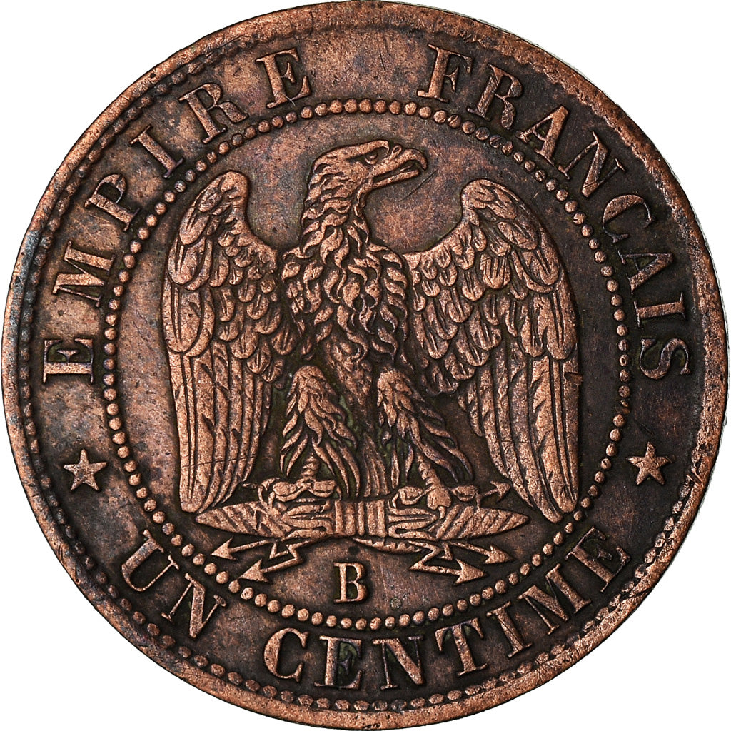 Coin, France, Napoleon III, Napoléon III, Centime, 1855, Rouen, EF(40-45)
