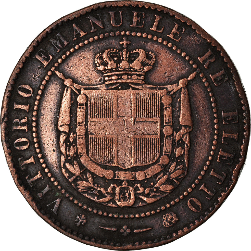 Monnaie, États italiens, TUSCANY, Provisional Government, 5 Centesimi, 1859