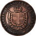 Monnaie, États italiens, TUSCANY, Provisional Government, 5 Centesimi, 1859