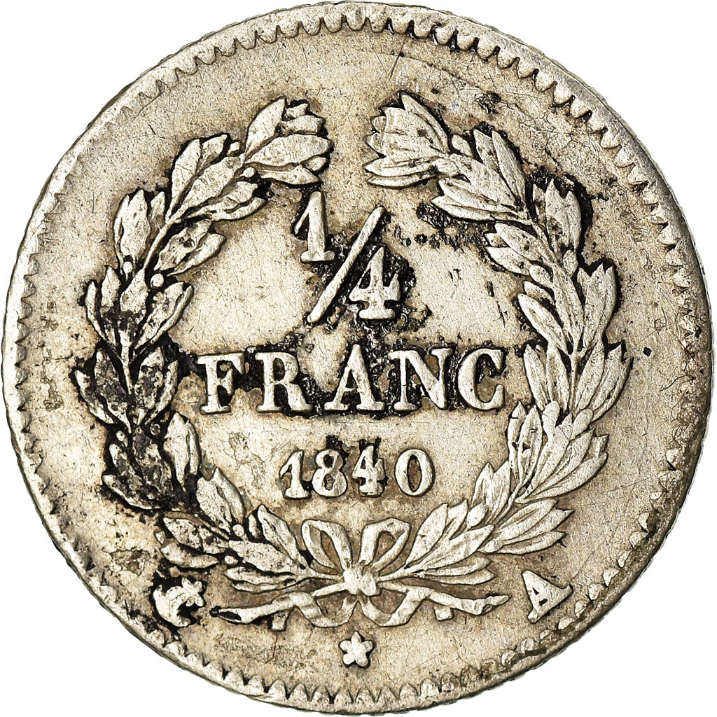 Monnaie, France, Louis-Philippe, 1/4 Franc, 1840, Paris, TTB, Argent