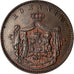 Moneta, Romania, Carol I, 10 Bani, 1867, BB+, Rame, KM:4.1