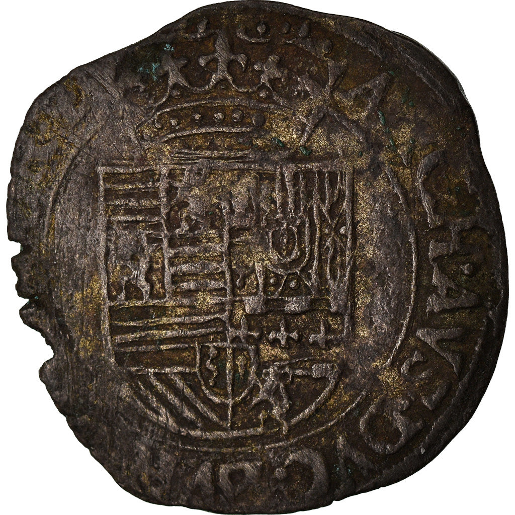 Coin, Spanish Netherlands, TOURNAI, Albert & Isabella, Patard, 1615, VF(30-35)