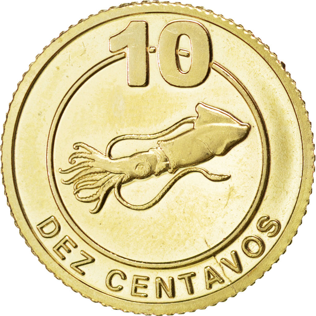 CABINDA, 10 Centavos, 2008, KM #17, MS(63), Brass Plated Steel, 21.9, 5.84