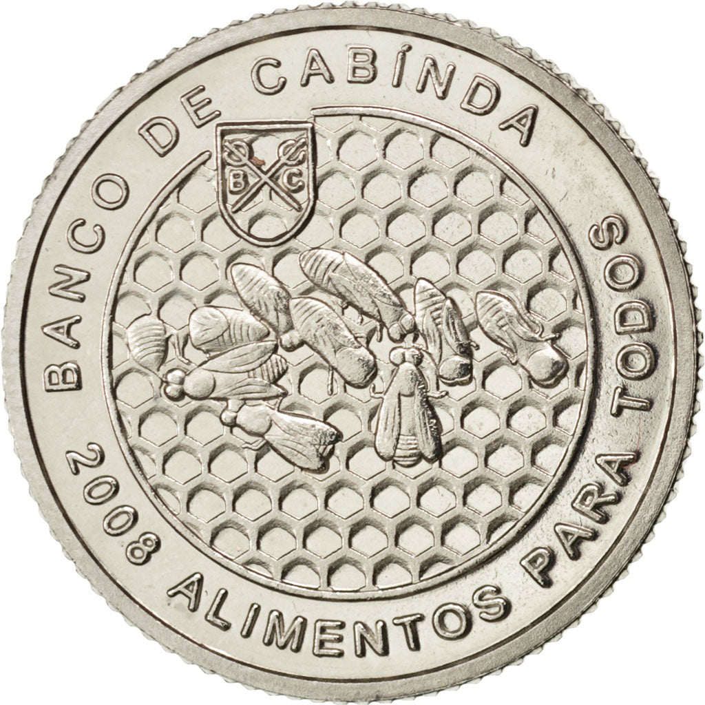 CABINDA, 50 Centavos, 2008, KM #19, MS(63), Nickel Clad Steel, 23.95, 6.79