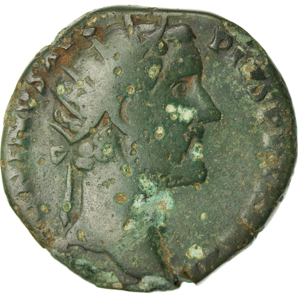 Moneta, Antoninus Pius, Dupondius, 158-159, Rome, VF(20-25), Bronze, RIC:1020