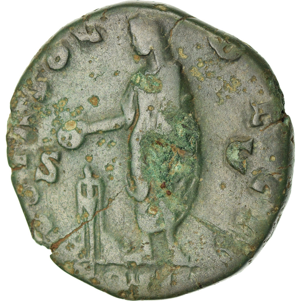 Moneta, Antoninus Pius, Dupondius, 158-159, Rome, VF(20-25), Bronze, RIC:1020